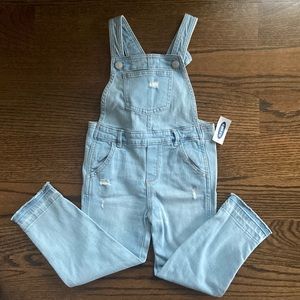 Brand New! Girls Old Navy distressed overalls